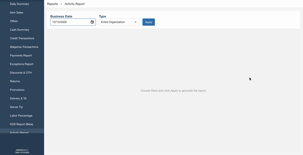 Animated walkthrough of the Activity Report in Office
